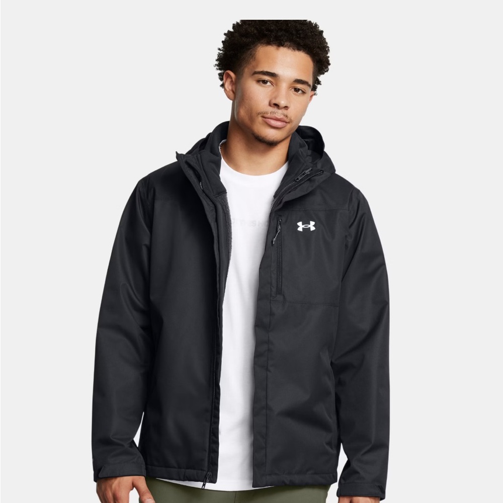 Under Armour Porter Men’s Black Jacket Water Resistant Sz XXL *Shell Only*